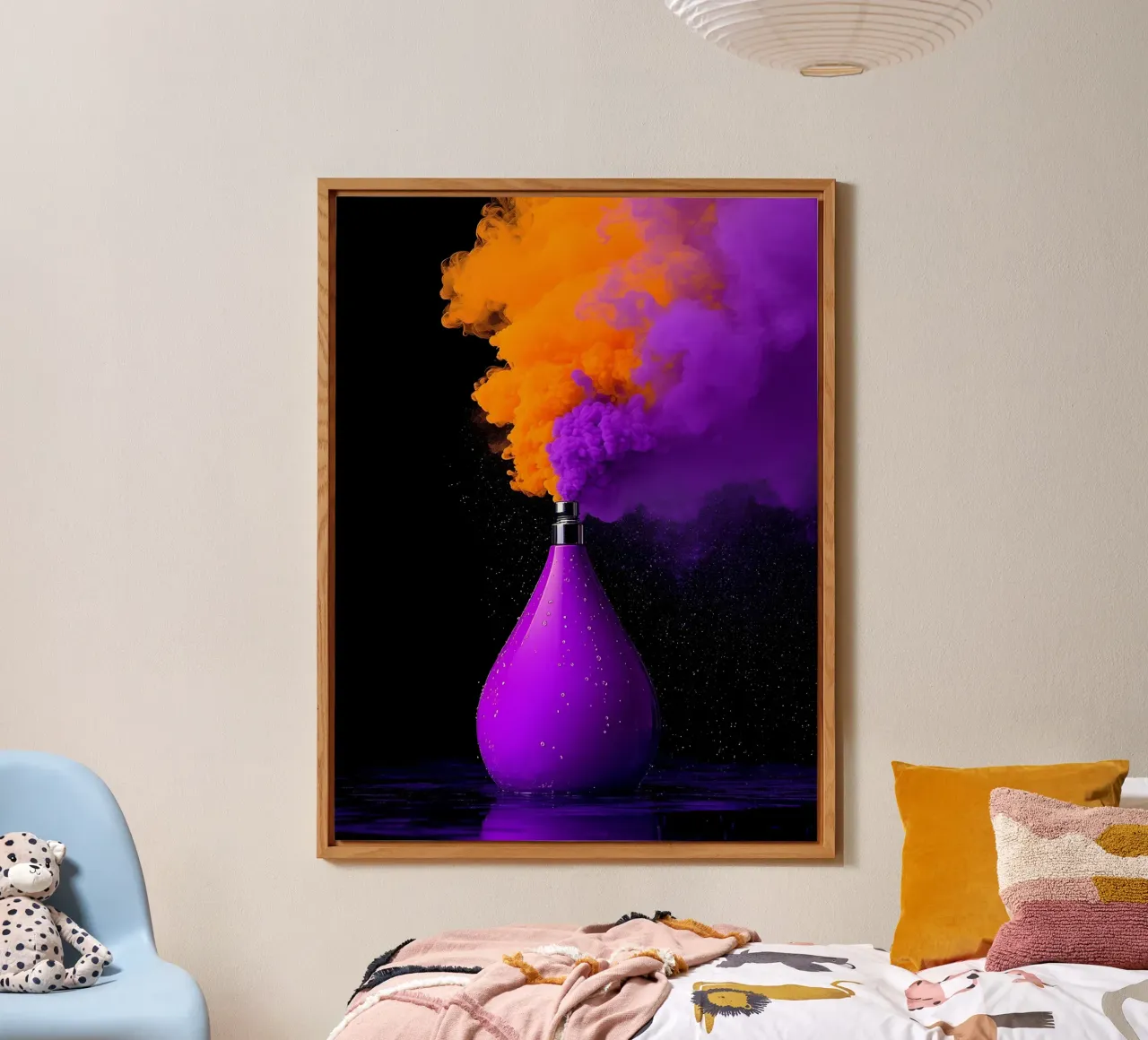 Bottiglia di profumo fumé - Pop Art alluminio dibond da ColorCrash Gallery
