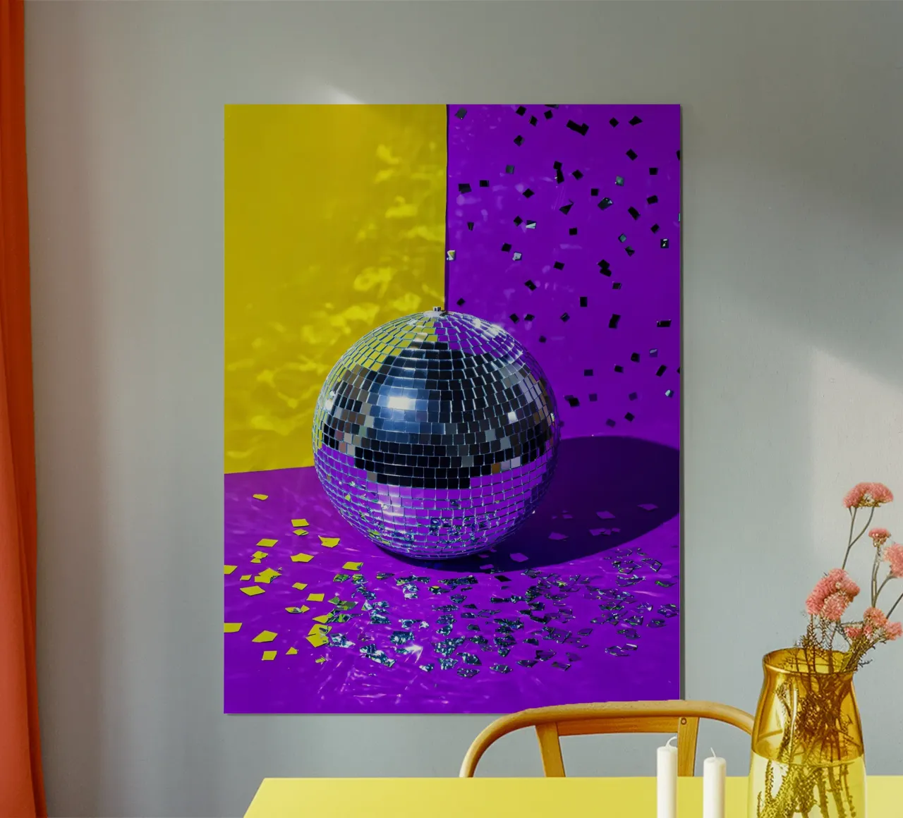 Diskokugel - Pop Art Poster von ColorCrash Gallery