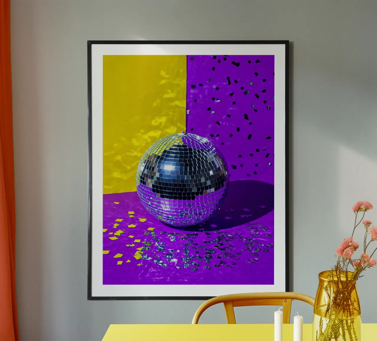 Diskokugel - Pop Art Poster von ColorCrash Gallery