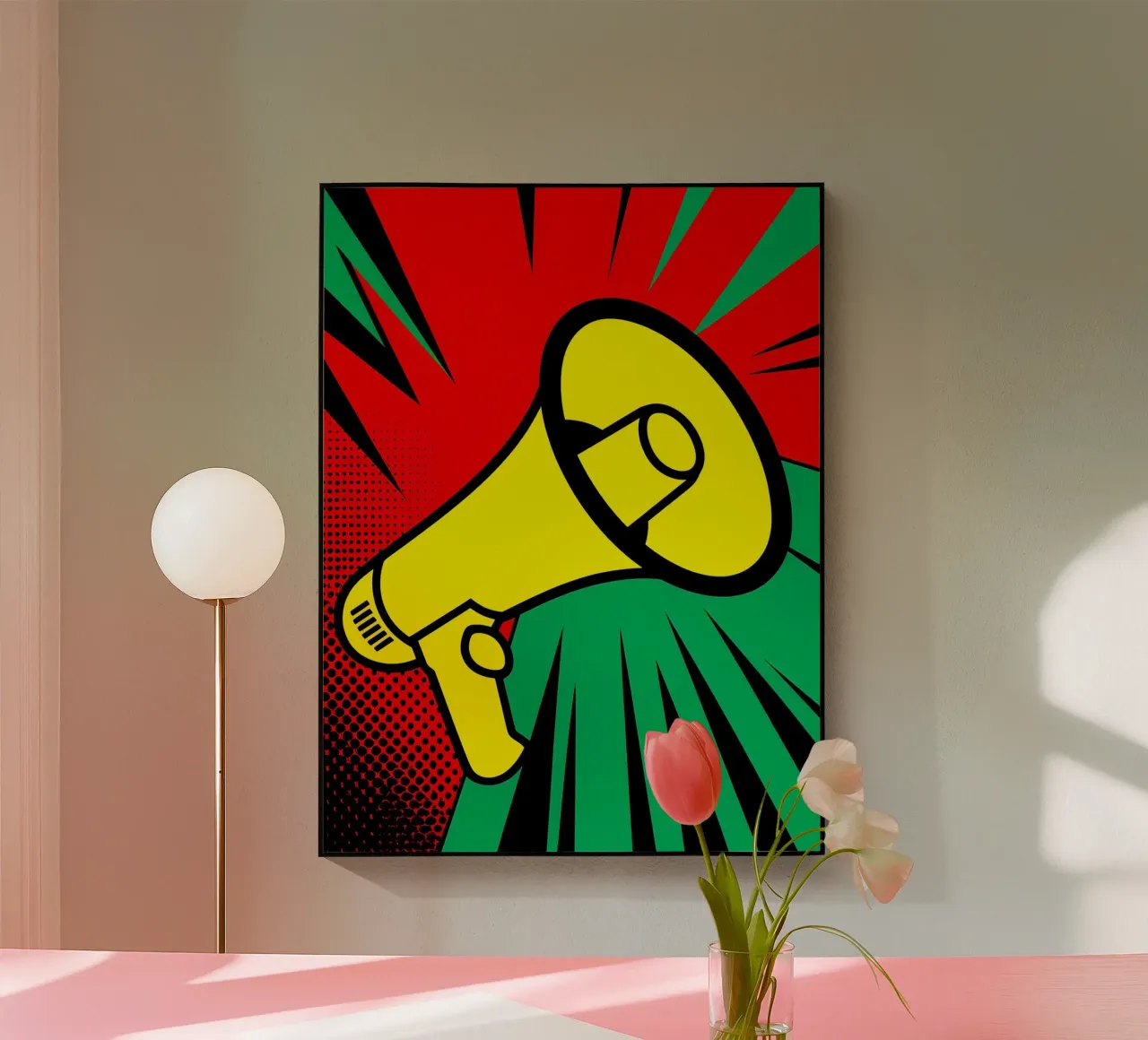 Mega Phone - Pop Art acrylic glass by ColorCrash Gallery