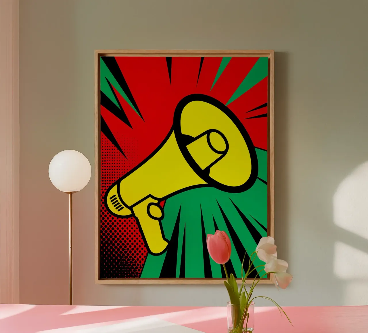 Mega Phone - Pop Art canvas by ColorCrash Gallery