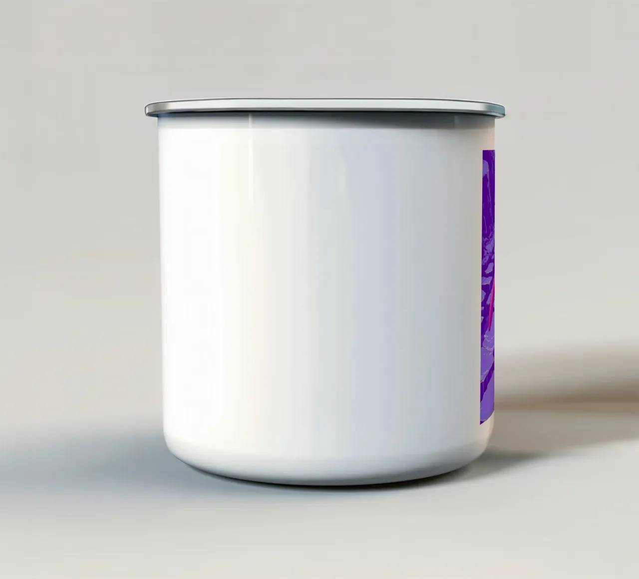 Pinguino con gli occhiali - Pop Art tazza in smalto da ColorCrash Gallery