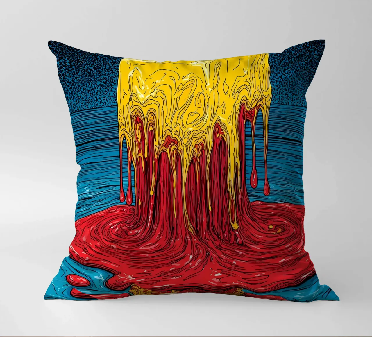 Ghiaccio colorato che si scioglie - Pop Art cuscino da ColorCrash Gallery