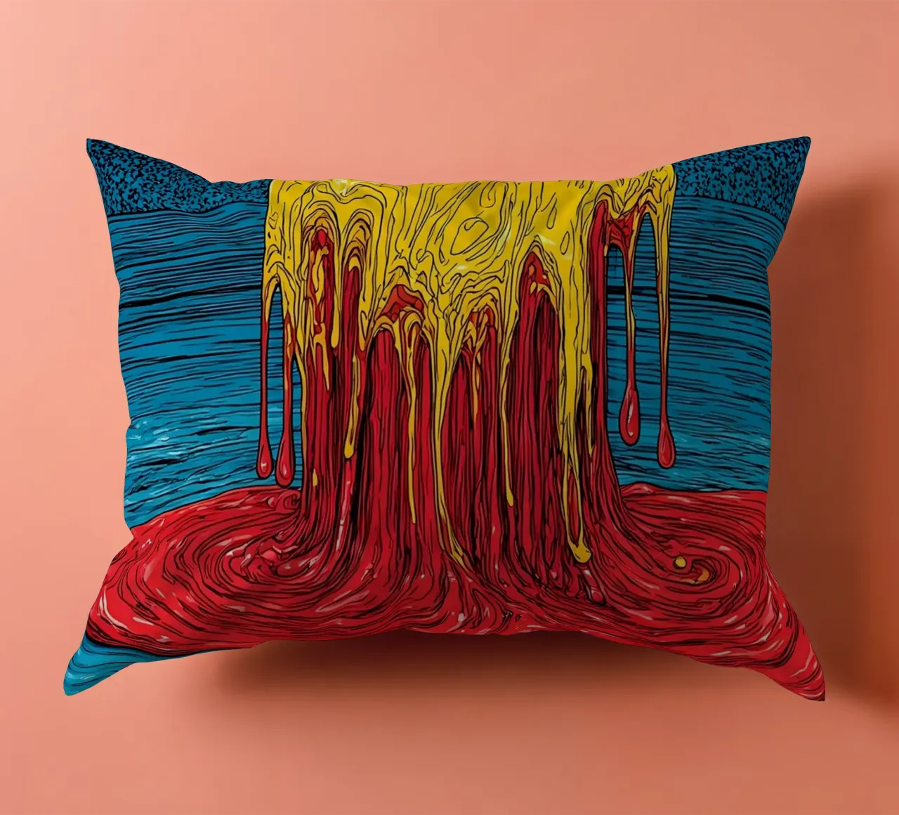 Ghiaccio colorato che si scioglie - Pop Art cuscino da ColorCrash Gallery