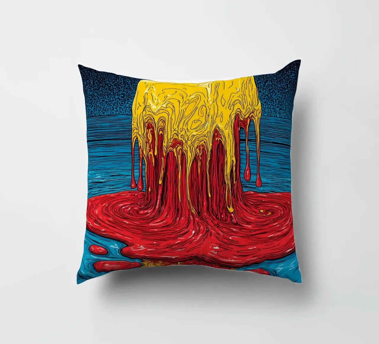 Ghiaccio colorato che si scioglie - Pop Art cuscino da ColorCrash Gallery