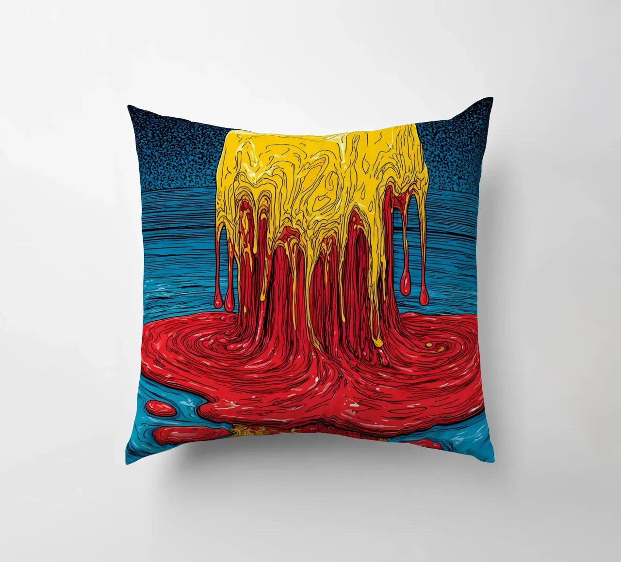 Ghiaccio colorato che si scioglie - Pop Art cuscino da ColorCrash Gallery