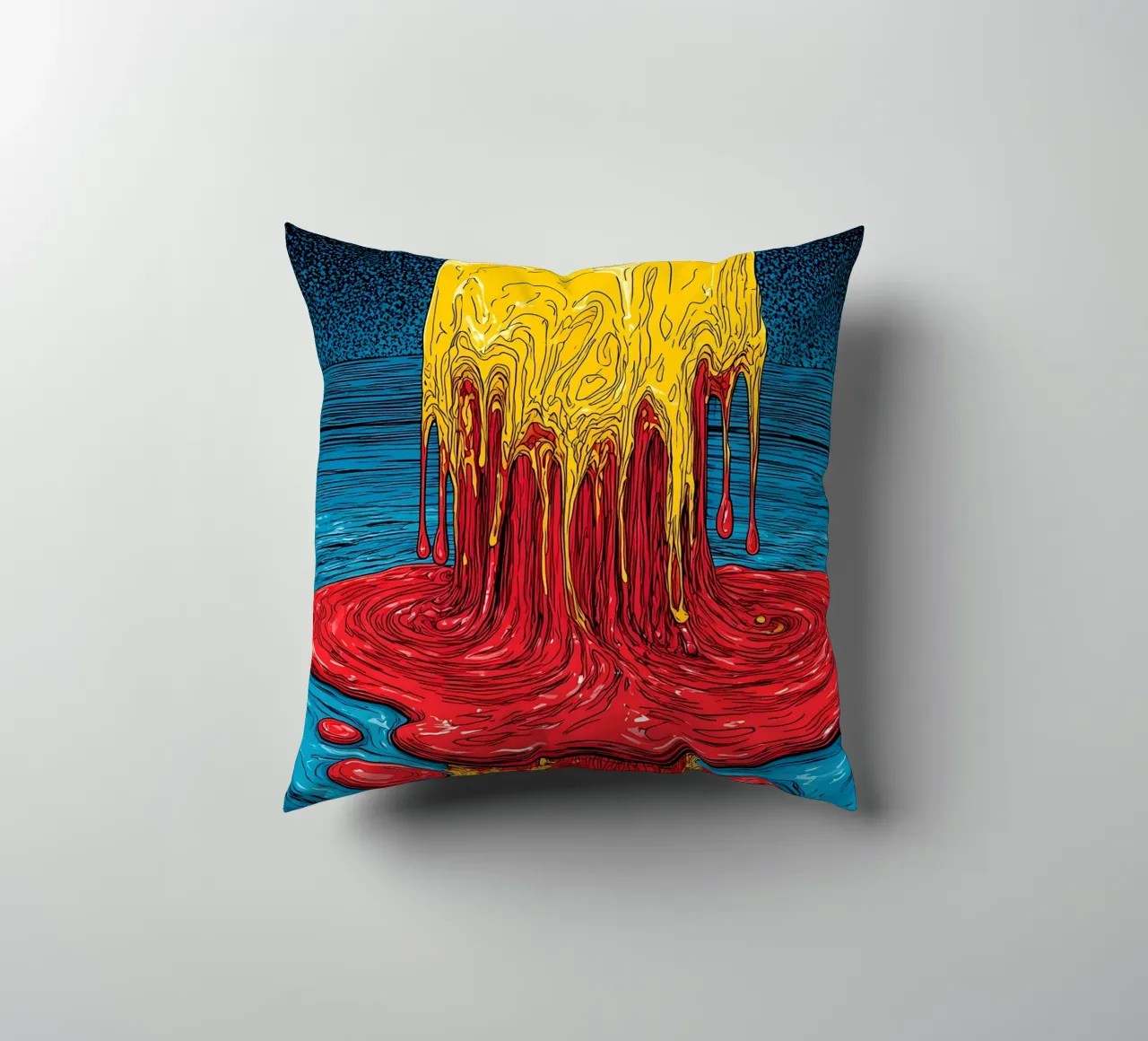 Ghiaccio colorato che si scioglie - Pop Art cuscino da ColorCrash Gallery
