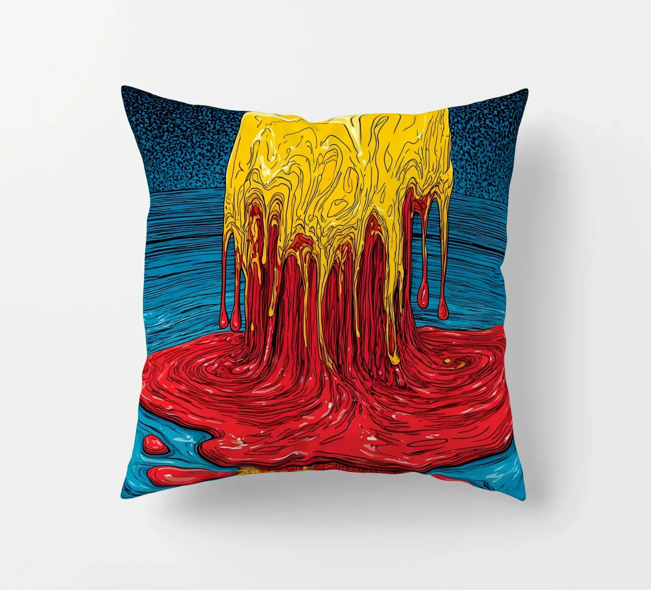 Ghiaccio colorato che si scioglie - Pop Art cuscino da ColorCrash Gallery