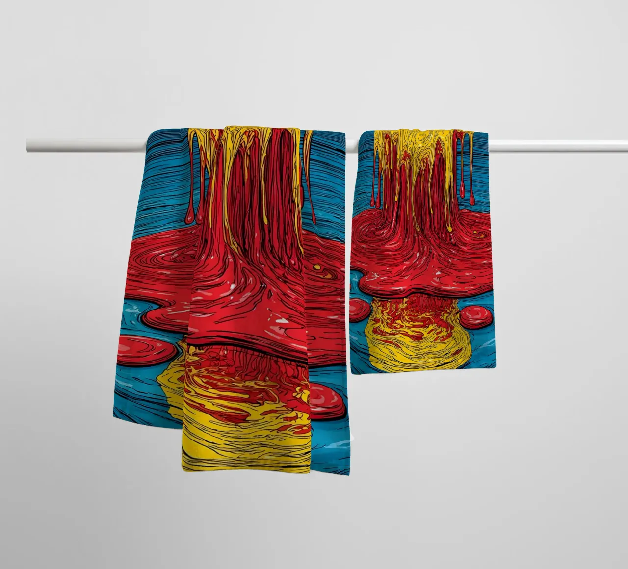 Colorful Melting Ice - Pop Art towel by ColorCrash Gallery