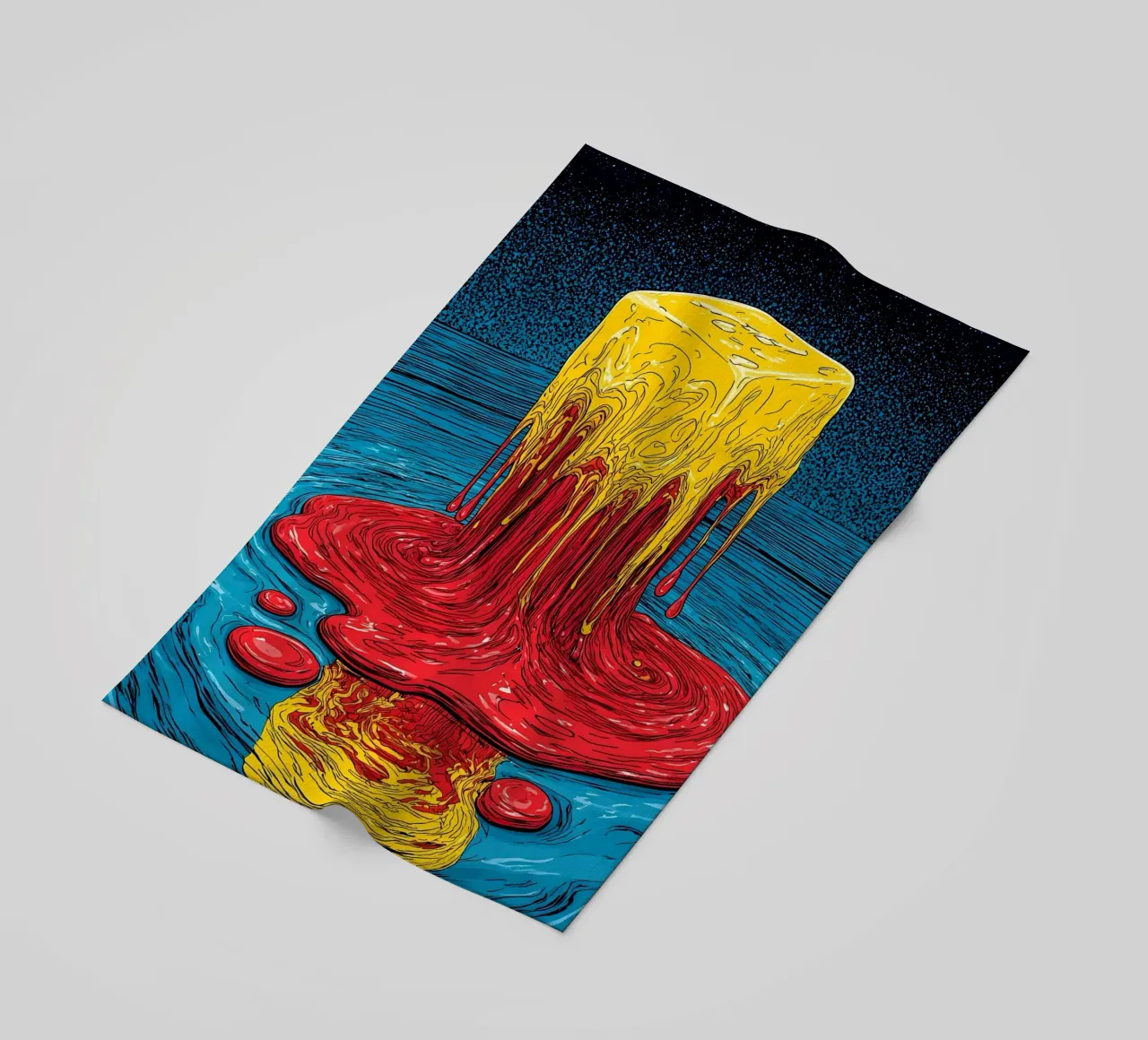 Ghiaccio colorato che si scioglie - Pop Art telo mare da ColorCrash Gallery