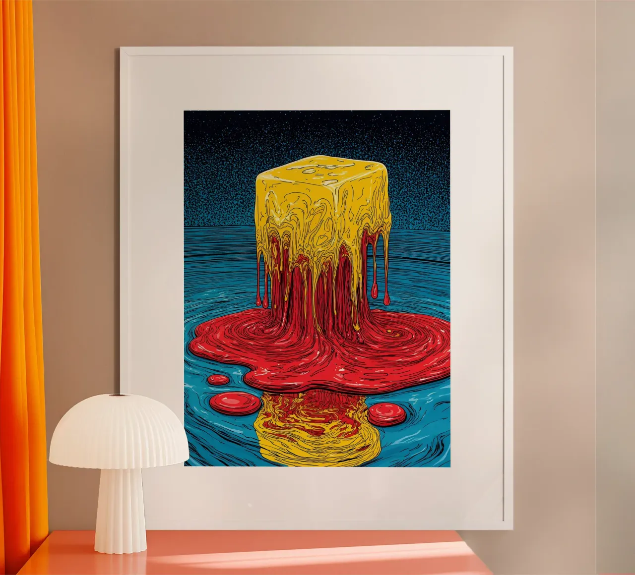 Ghiaccio colorato che si scioglie - Pop Art carta hahnemühle da ColorCrash Gallery
