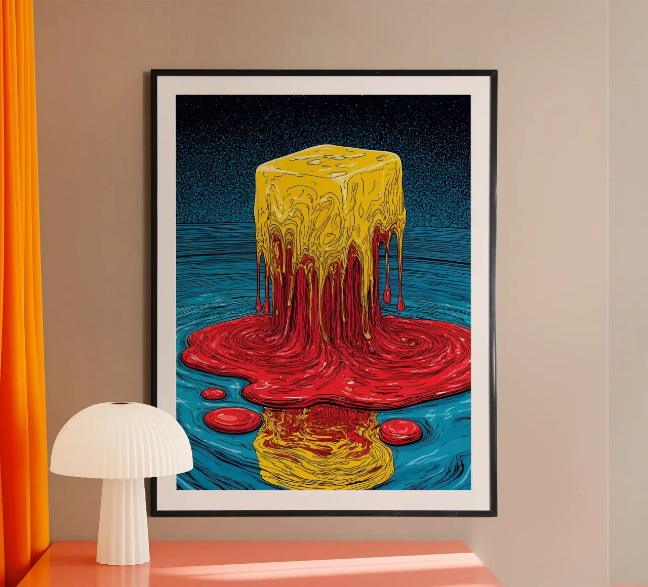 Ghiaccio colorato che si scioglie - Pop Art carta hahnemühle da ColorCrash Gallery