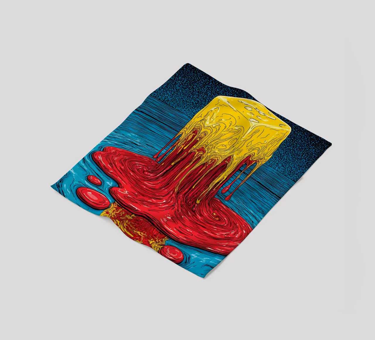 Ghiaccio colorato che si scioglie - Pop Art coperta in pile da ColorCrash Gallery