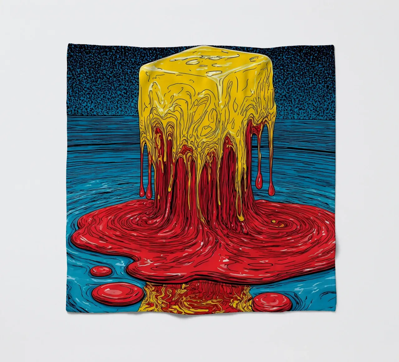 Ghiaccio colorato che si scioglie - Pop Art coperta in pile da ColorCrash Gallery