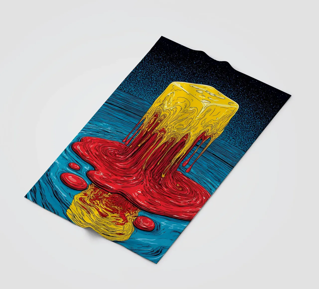 Ghiaccio colorato che si scioglie - Pop Art coperta in pile da ColorCrash Gallery