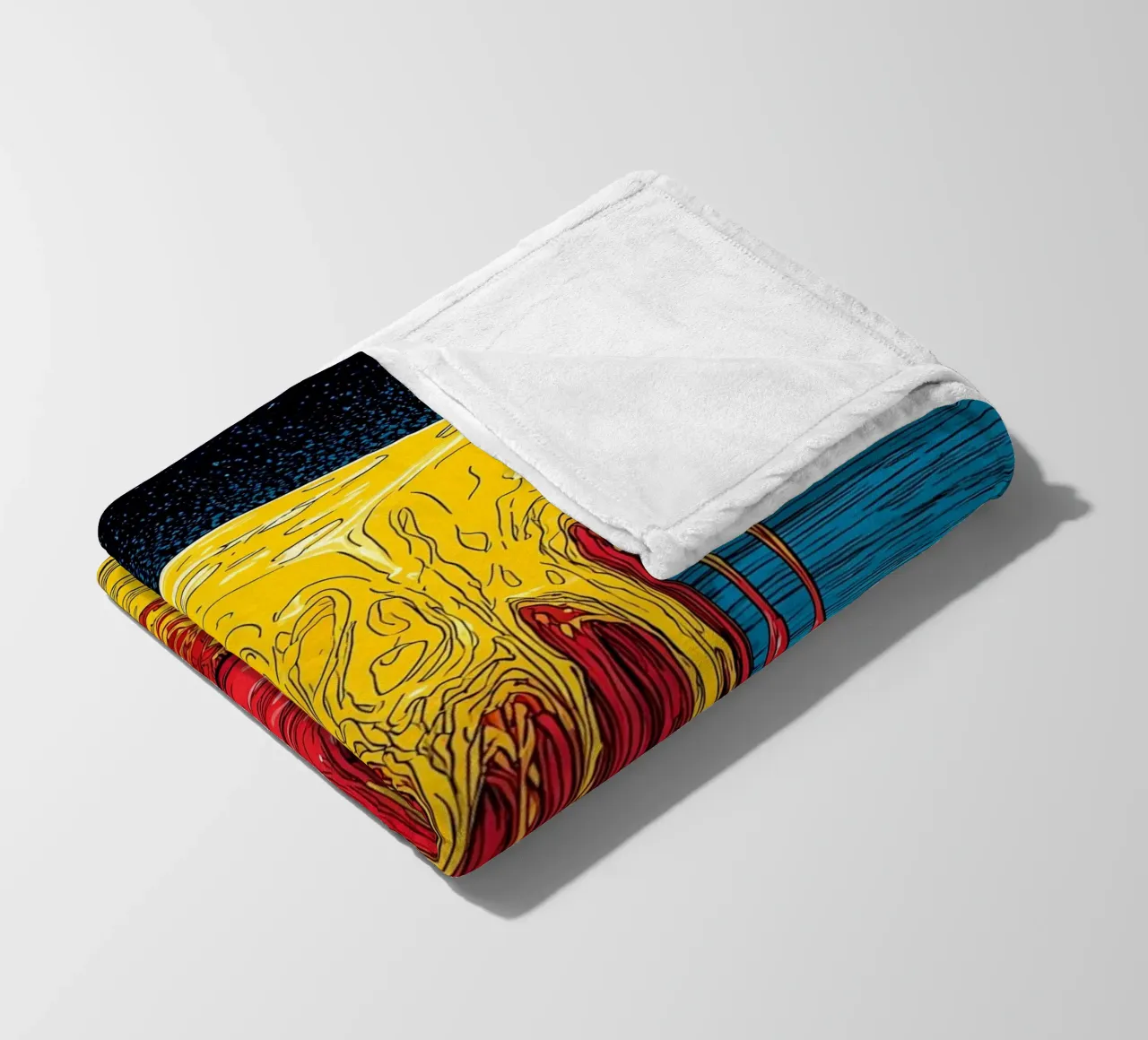 Ghiaccio colorato che si scioglie - Pop Art coperta in pile da ColorCrash Gallery
