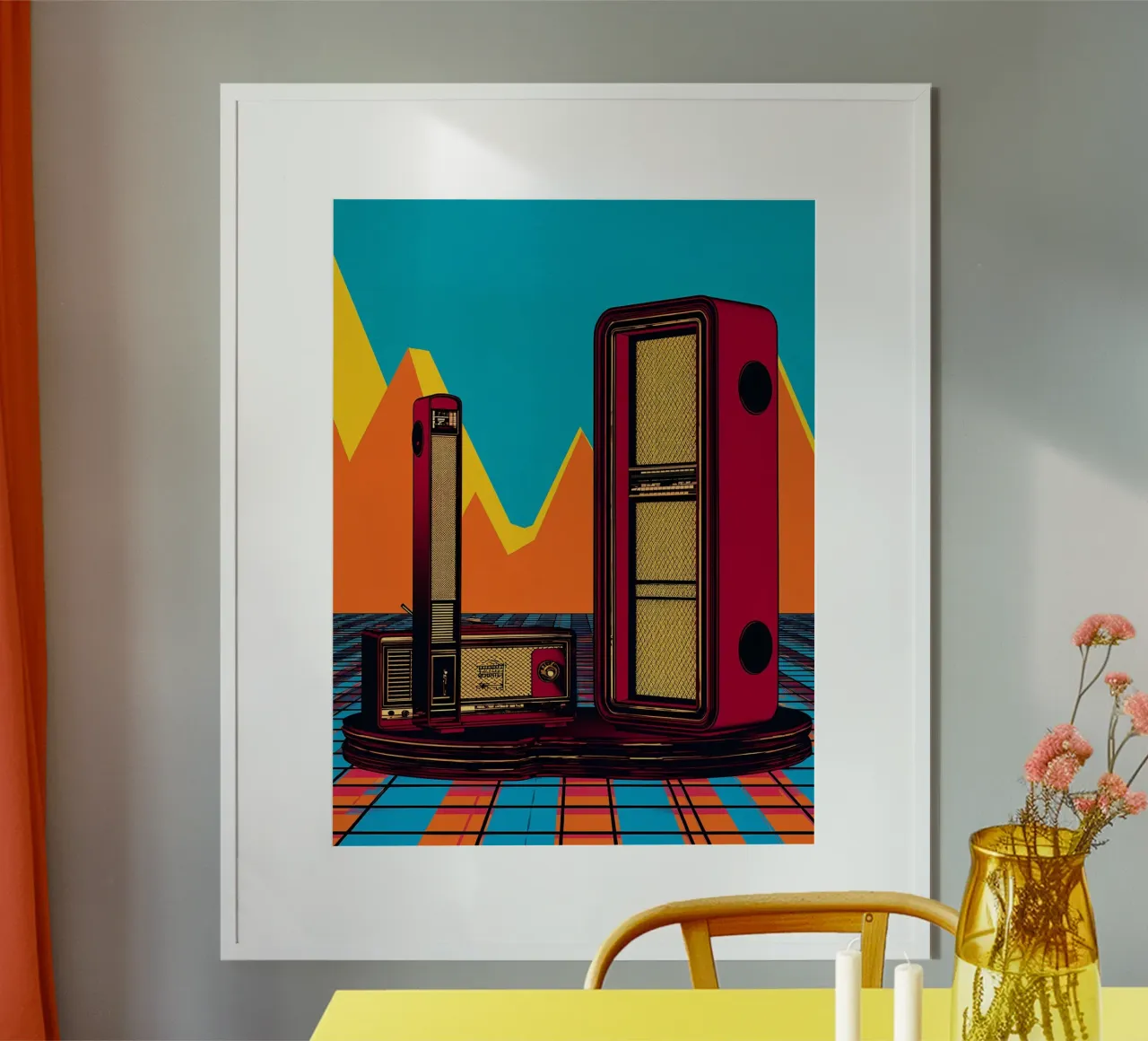 Sistema musicale retrò - Pop Art poster da ColorCrash Gallery