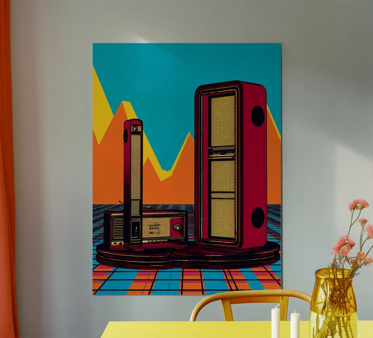 Sistema musicale retrò - Pop Art poster da ColorCrash Gallery