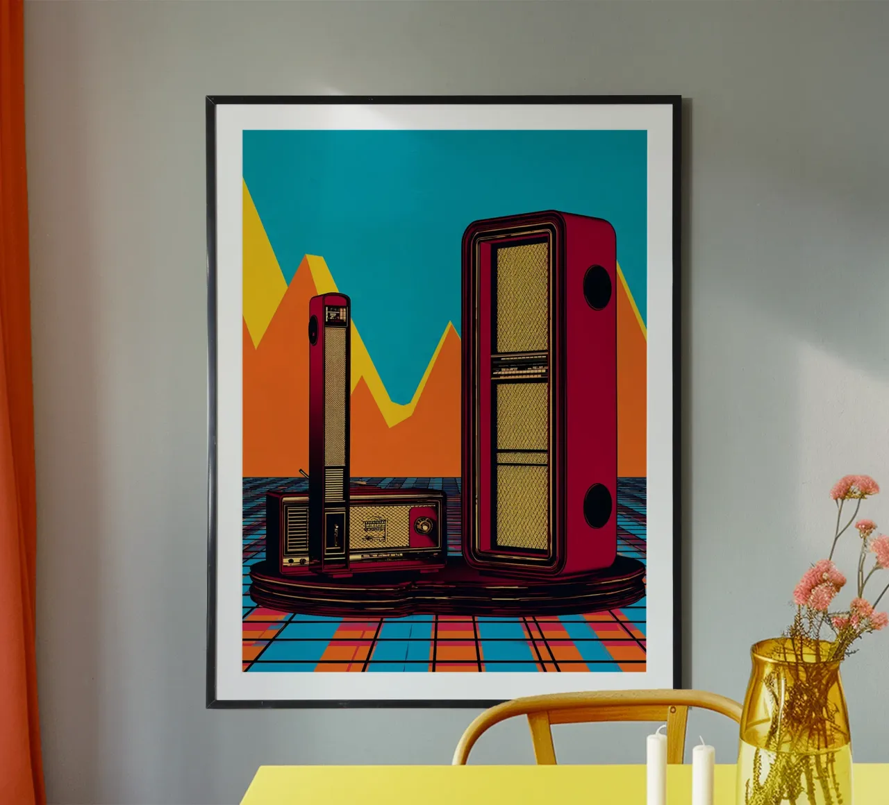 Sistema musicale retrò - Pop Art poster da ColorCrash Gallery