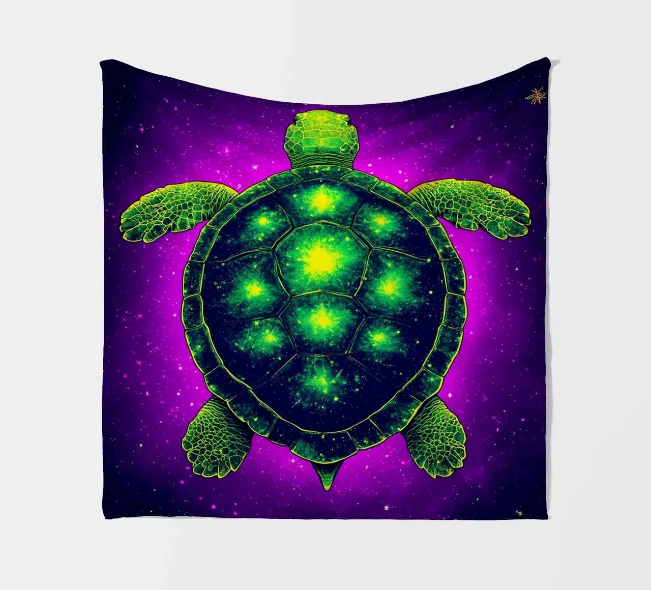 Schildpad - Pop-art fleecedeken van ColorCrash Gallery