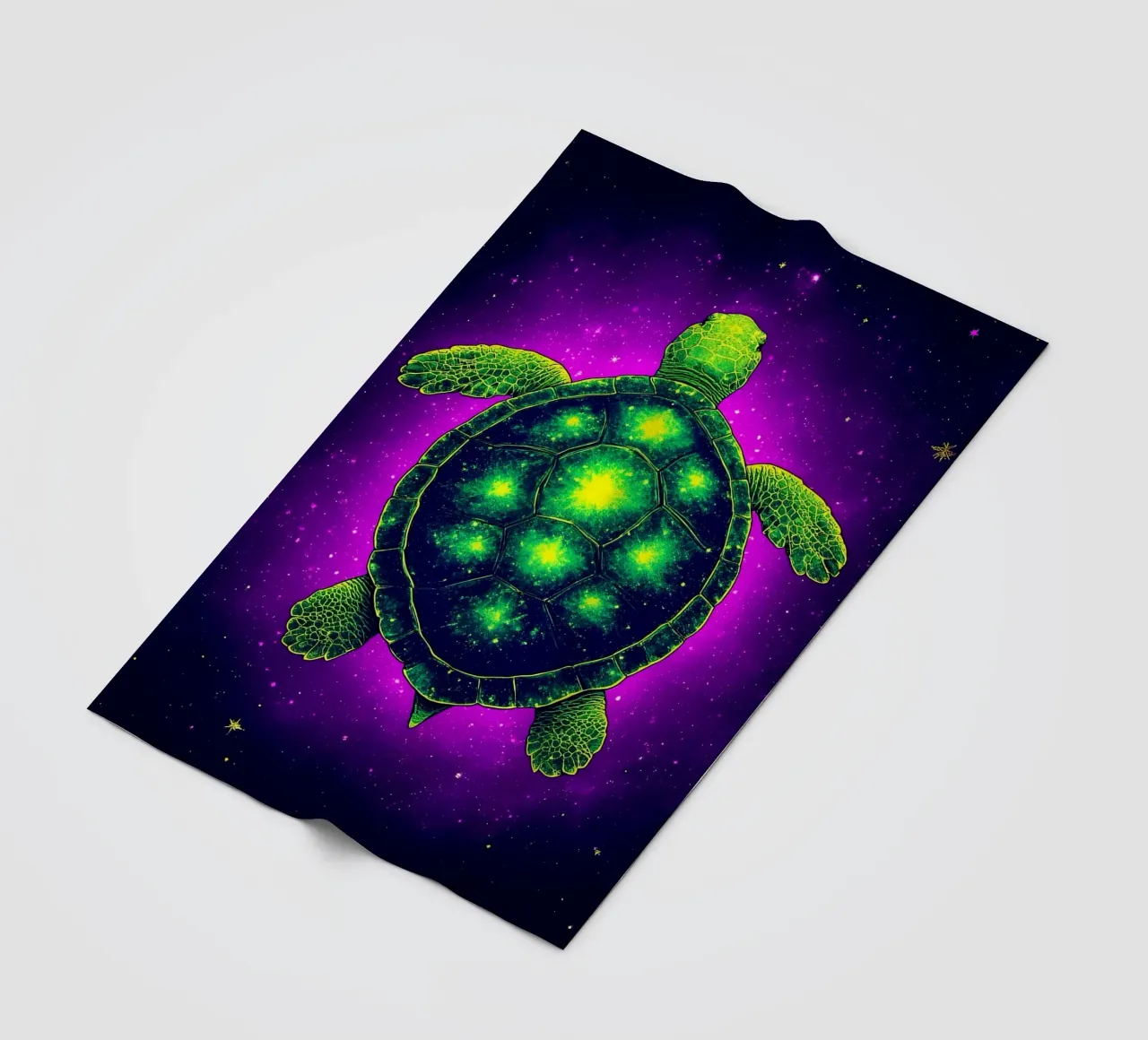 Schildpad - Pop-art fleecedeken van ColorCrash Gallery