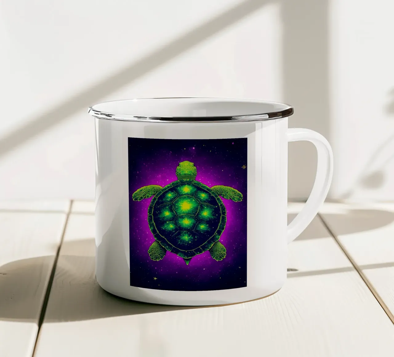 Tartaruga - Pop Art tazza in smalto da ColorCrash Gallery