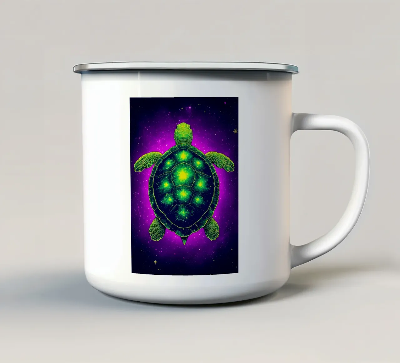 Tartaruga - Pop Art tazza in smalto da ColorCrash Gallery