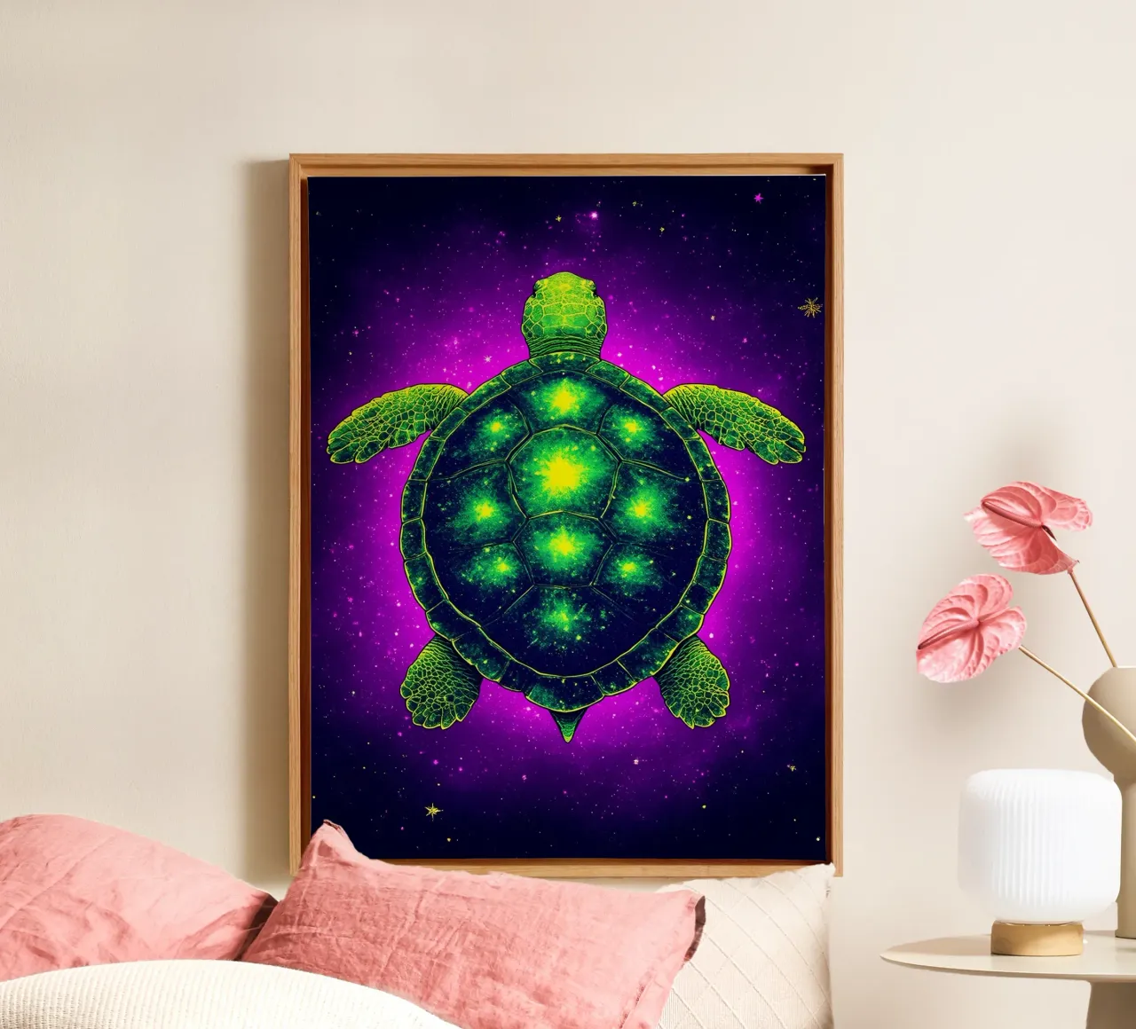 Schildkröte - Pop Art Leinwand von ColorCrash Gallery