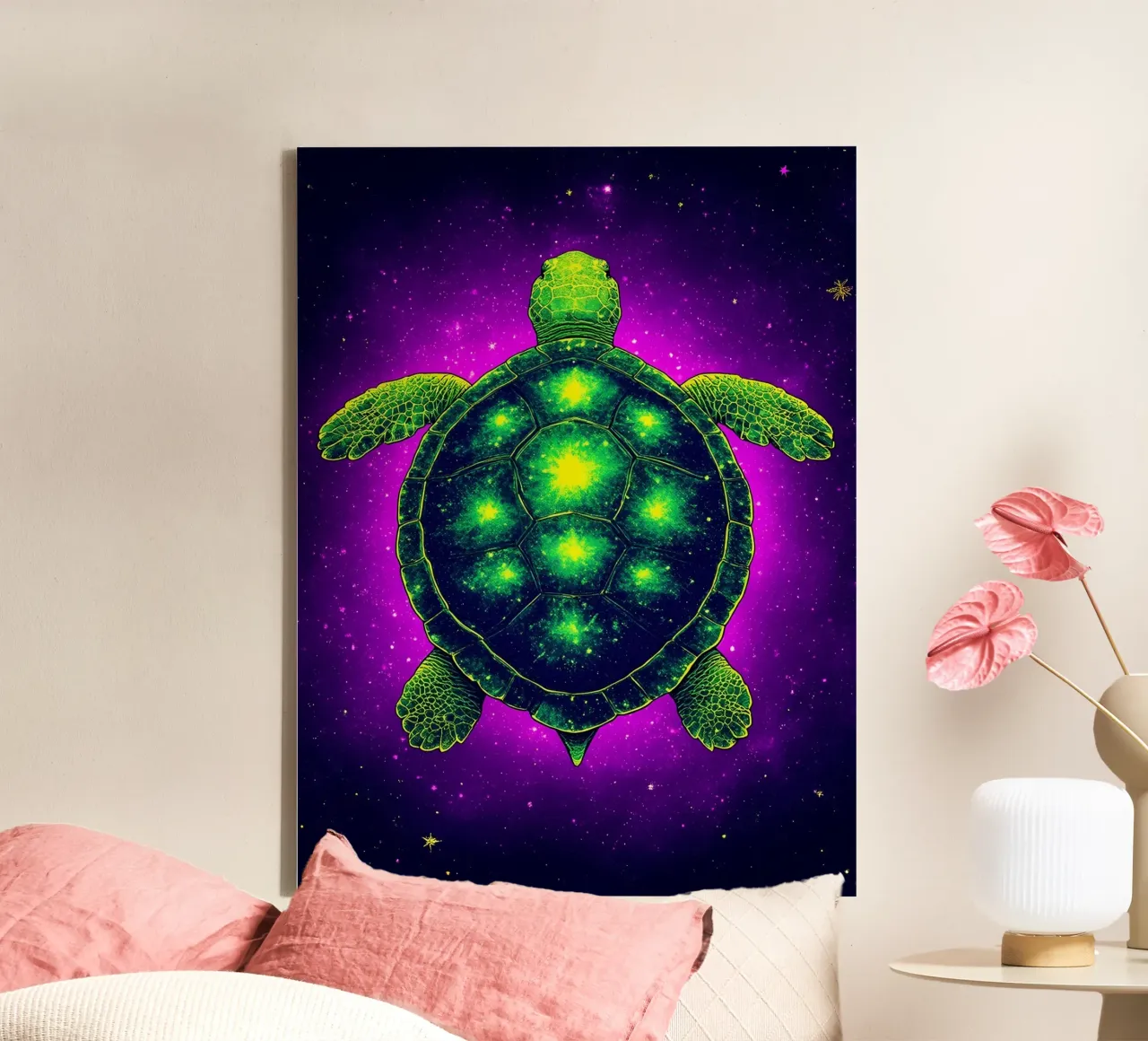 Schildkröte - Pop Art Leinwand von ColorCrash Gallery