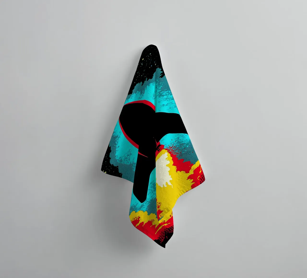 Rocket In Space - Pop Art towel by ColorCrash Gallery