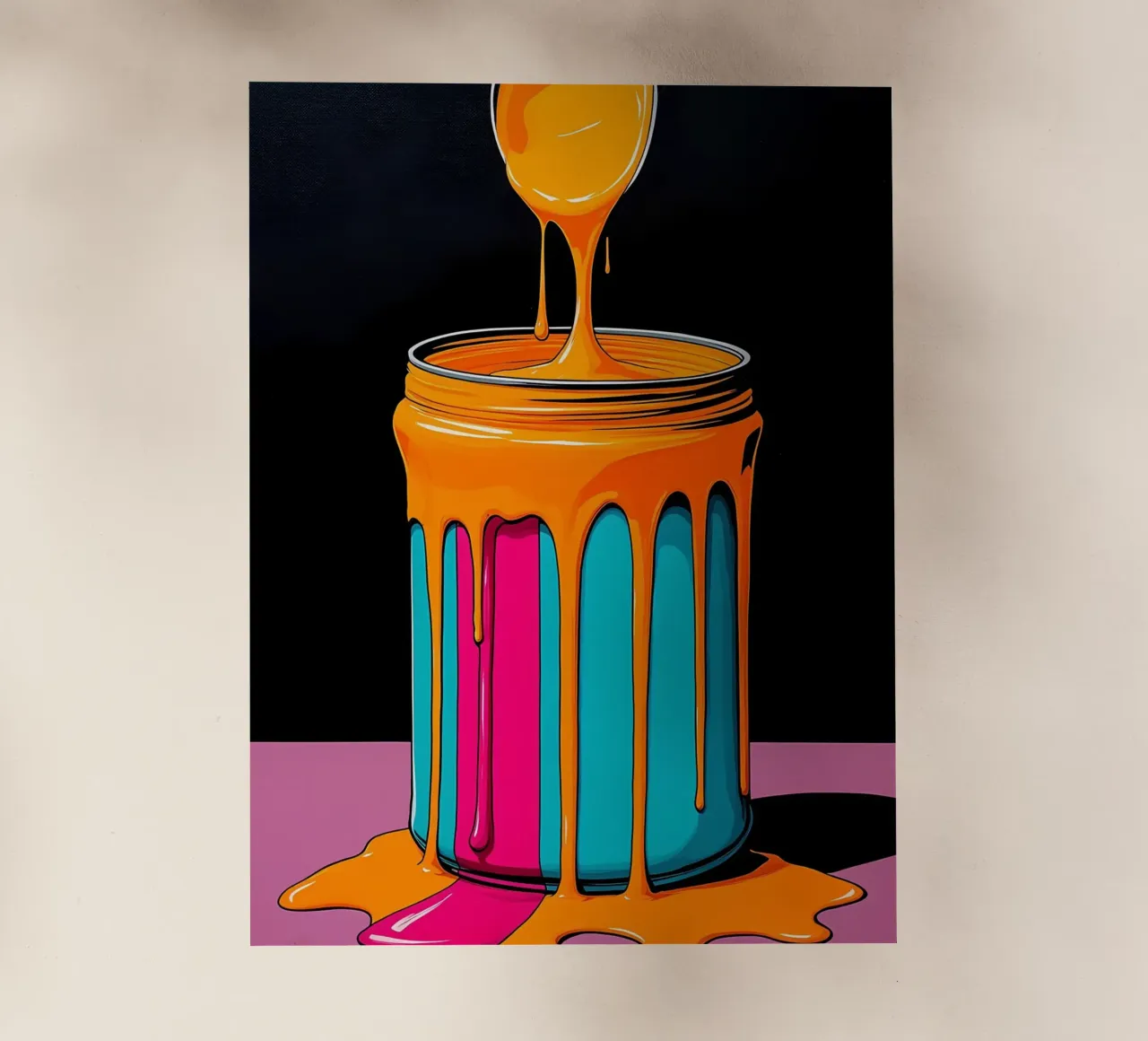 Lattina di dolore - Pop Art pellicola backlit da ColorCrash Gallery