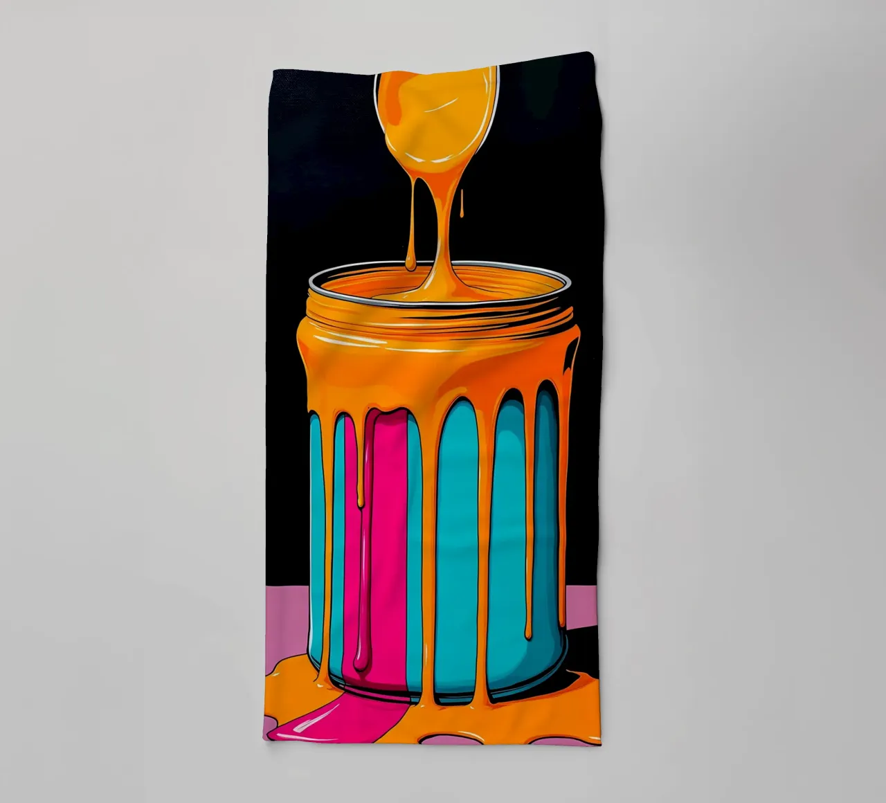 Lattina di dolore - Pop Art asciugamano da bagno da ColorCrash Gallery