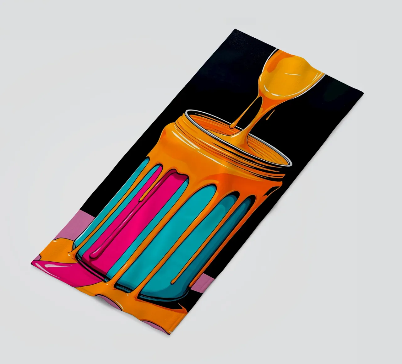 Lattina di dolore - Pop Art telo mare da ColorCrash Gallery