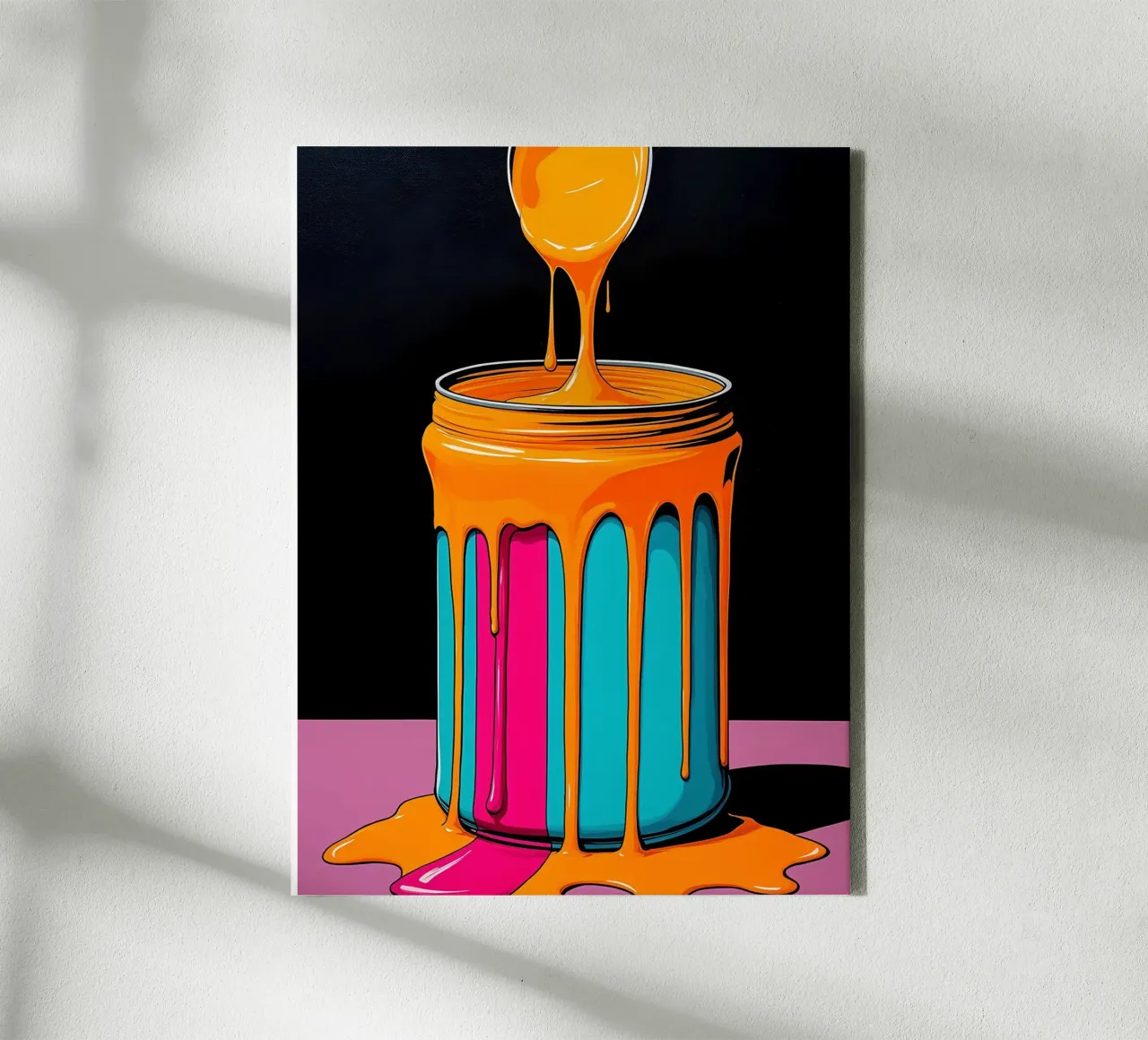 Lattina di dolore - Pop Art tela con Cornice a cassetta da ColorCrash Gallery