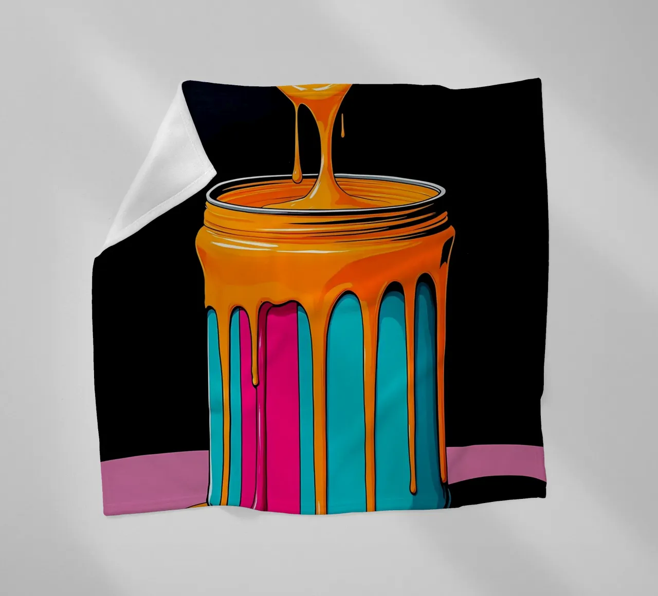 Lattina di dolore - Pop Art coperta in pile da ColorCrash Gallery