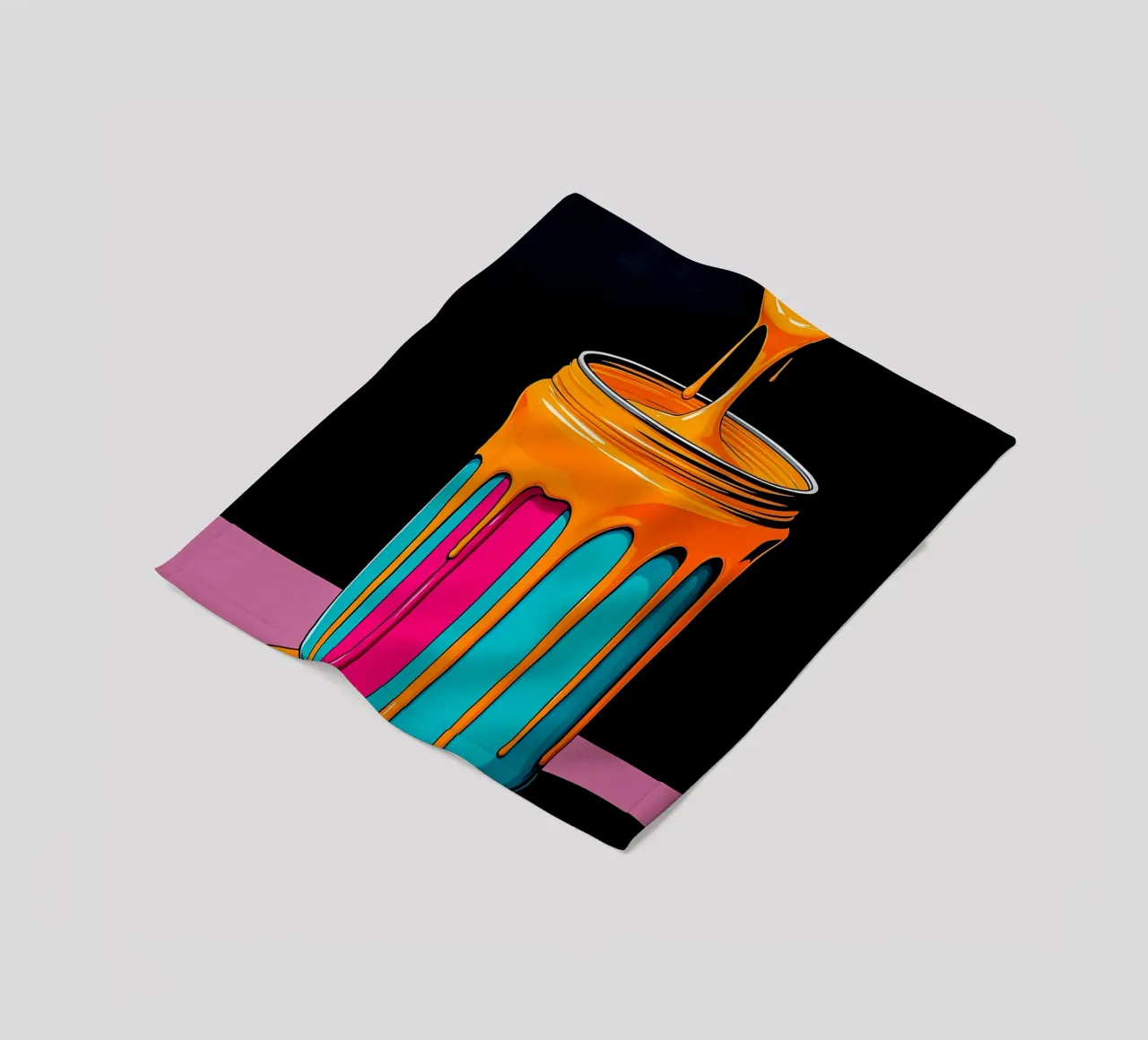 Lattina di dolore - Pop Art coperta in pile da ColorCrash Gallery