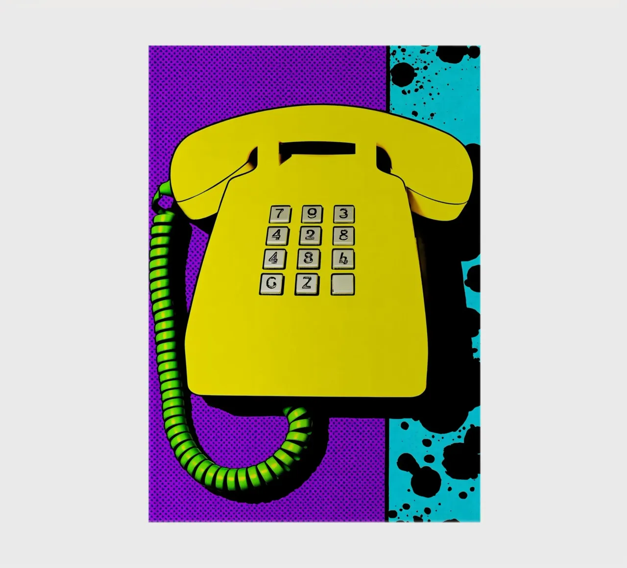 Telephone - Pop Art notebook by ColorCrash Gallery