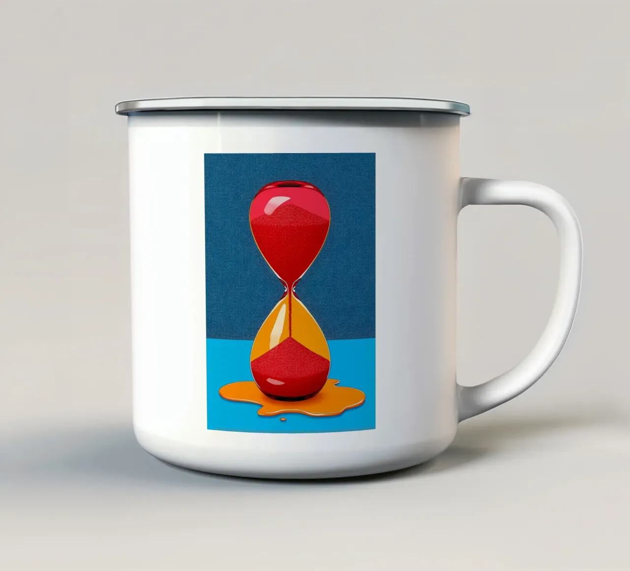 Clessidra - Pop Art tazza in smalto da ColorCrash Gallery