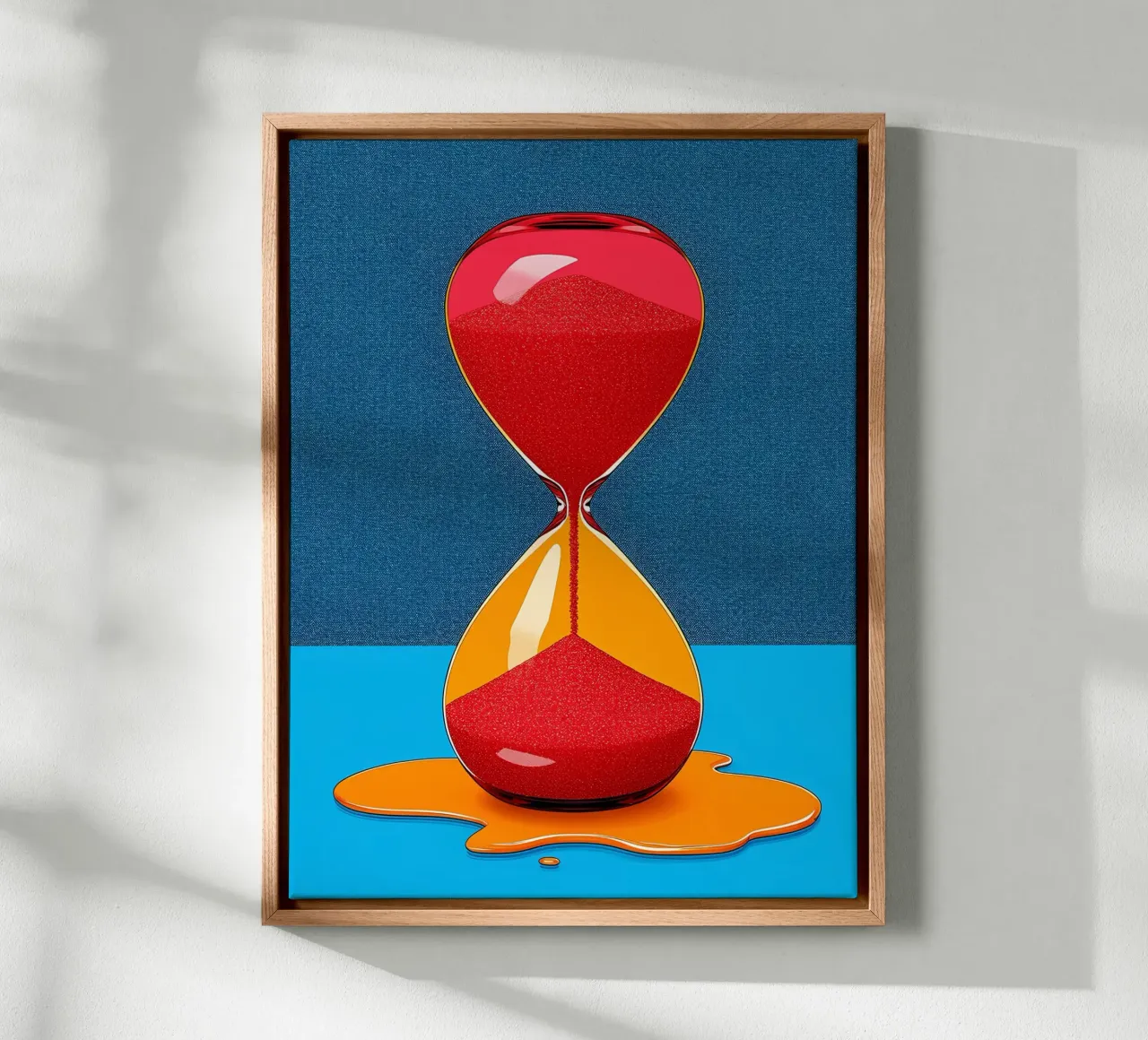 Clessidra - Pop Art tela con Cornice a cassetta da ColorCrash Gallery