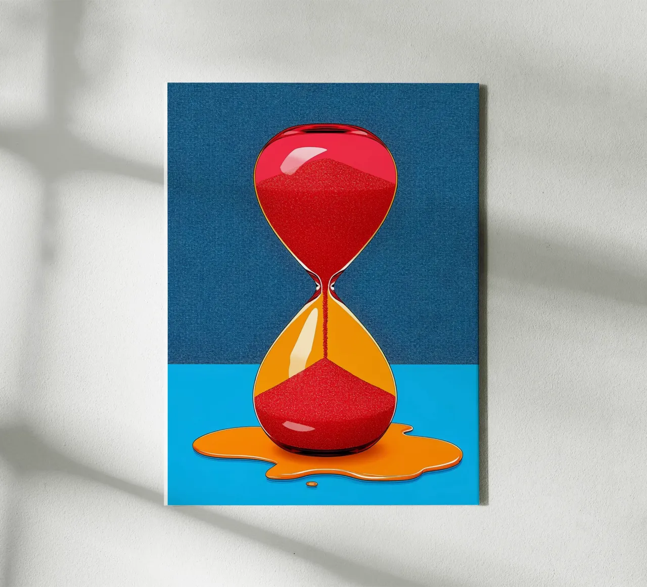 Clessidra - Pop Art tela con Cornice a cassetta da ColorCrash Gallery