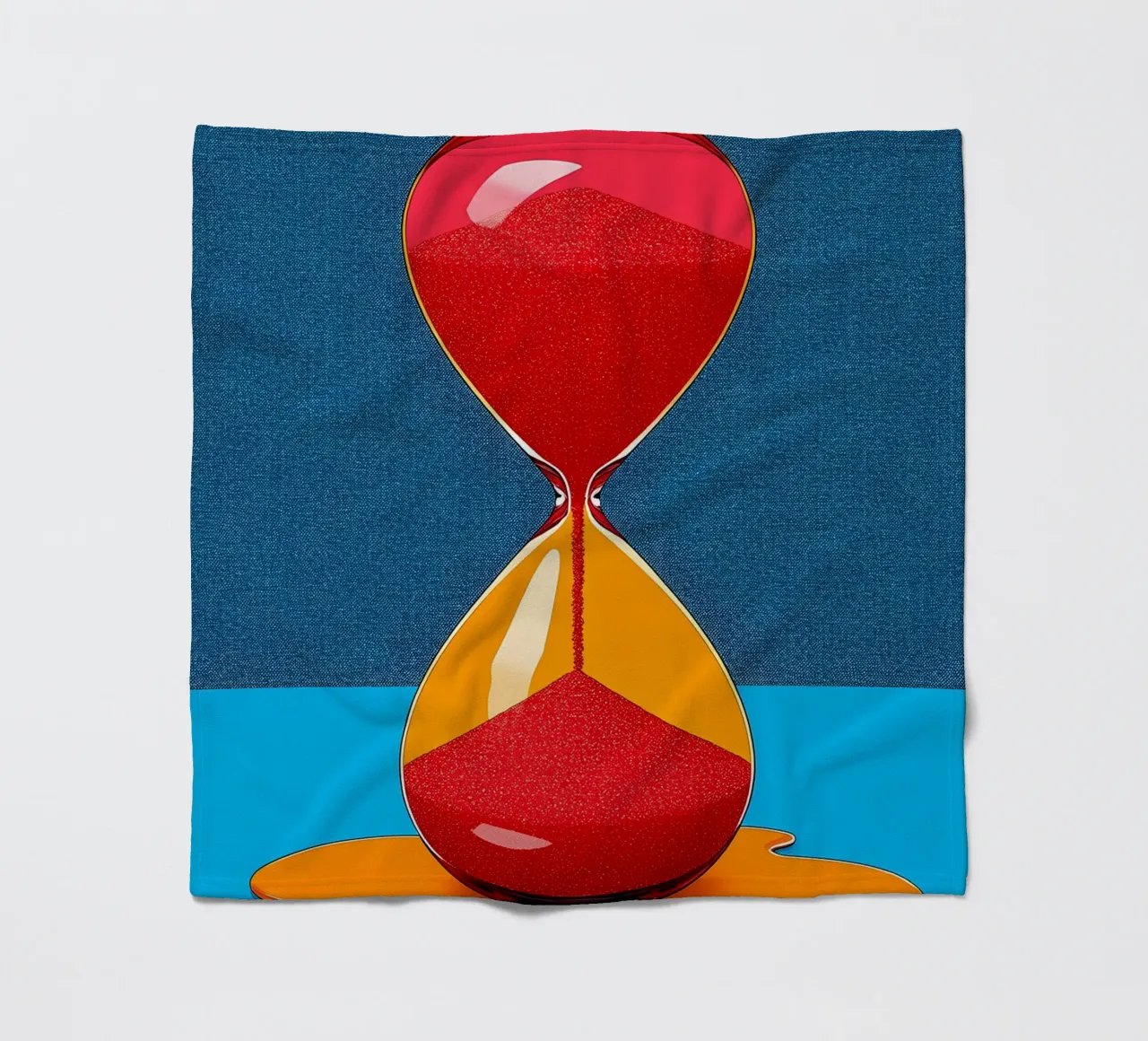 Clessidra - Pop Art coperta in pile da ColorCrash Gallery