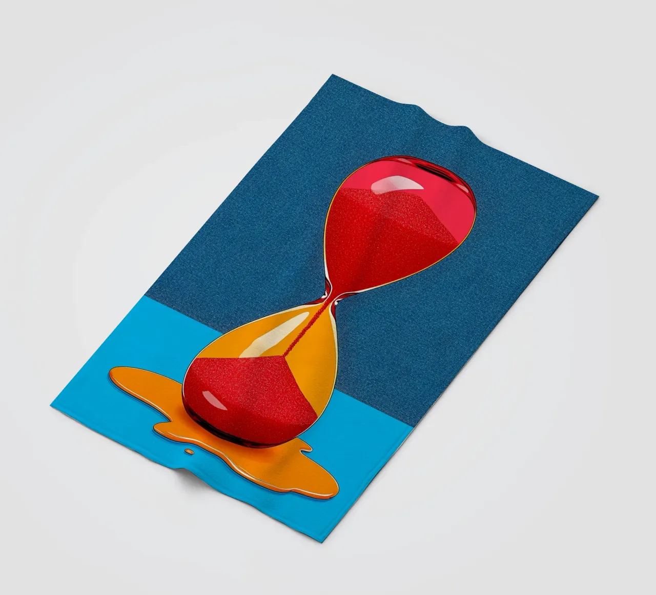 Clessidra - Pop Art coperta in pile da ColorCrash Gallery