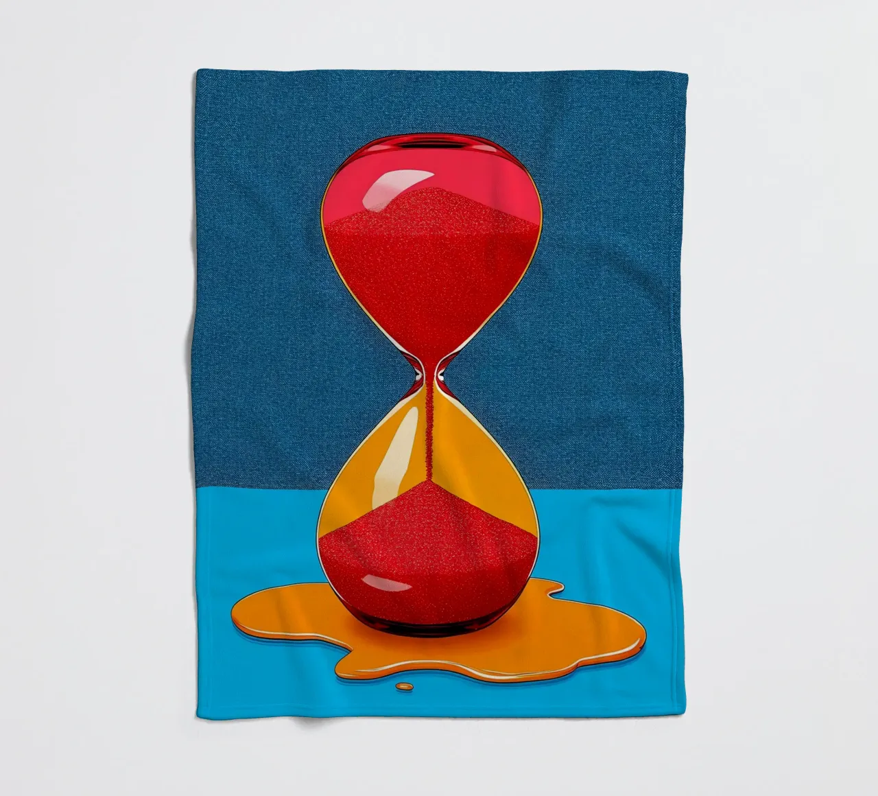 Clessidra - Pop Art coperta in pile da ColorCrash Gallery