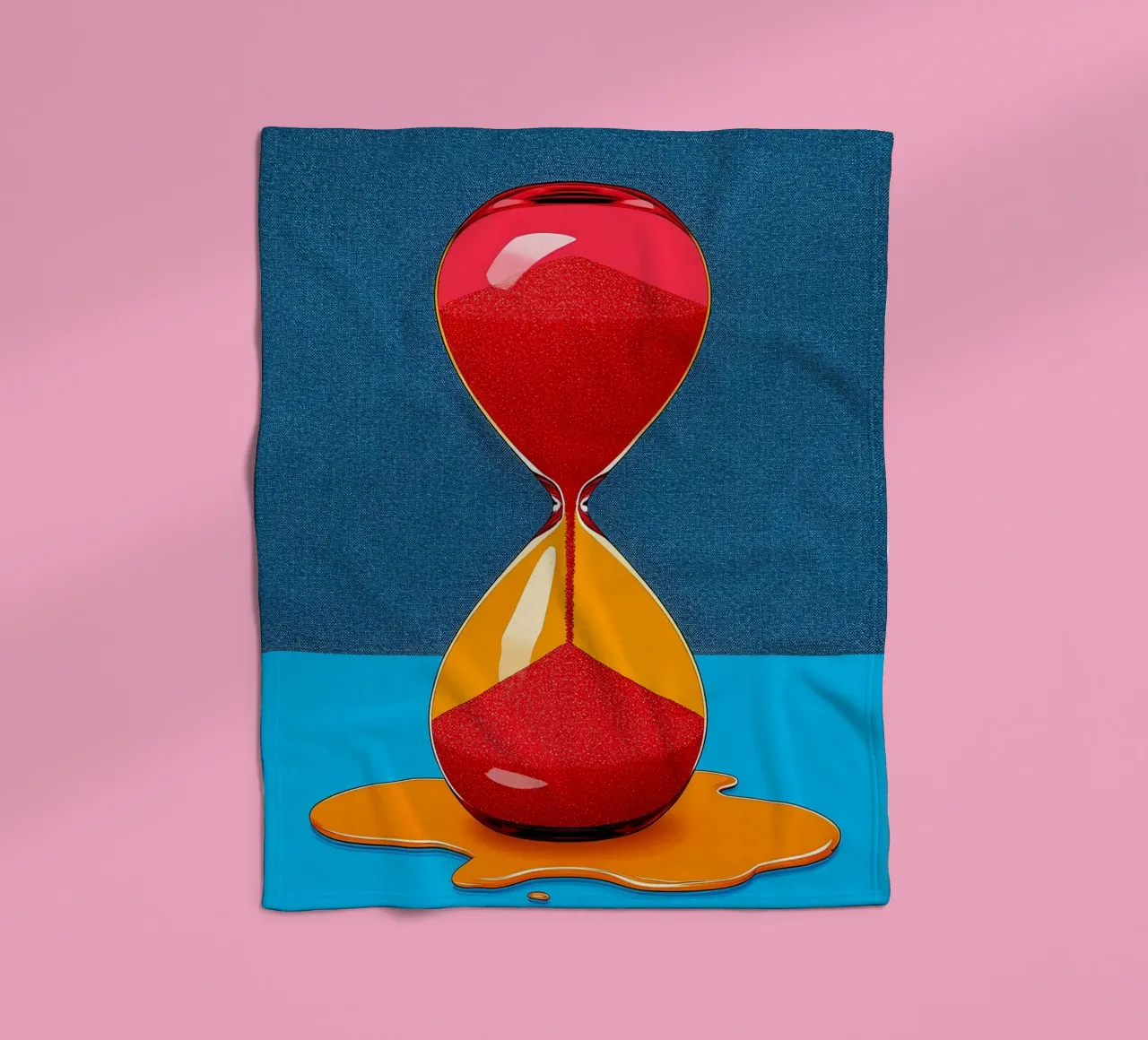 Clessidra - Pop Art coperta in pile da ColorCrash Gallery