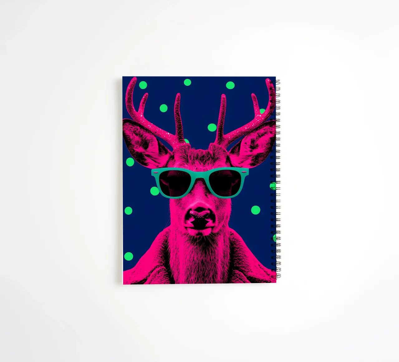 Deer In Sunglasses - Pop Art spiral notebook by ColorCrash Gallery