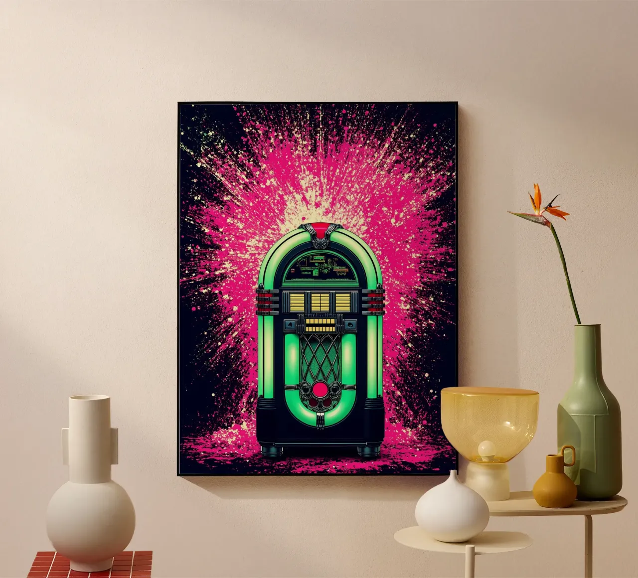 Retro Jukebox - Pop Art acrylic glass by ColorCrash Gallery