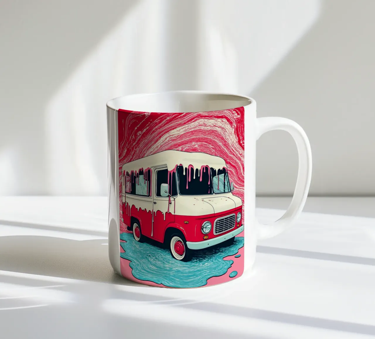 Furgone dei gelati - Pop Art tazza in ceramica da ColorCrash Gallery