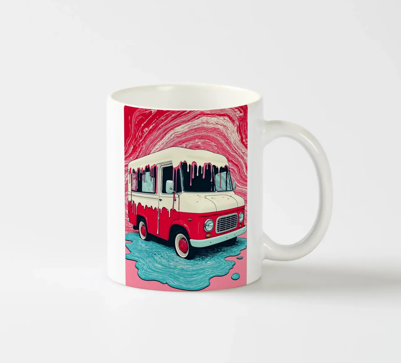 Furgone dei gelati - Pop Art tazza in ceramica da ColorCrash Gallery