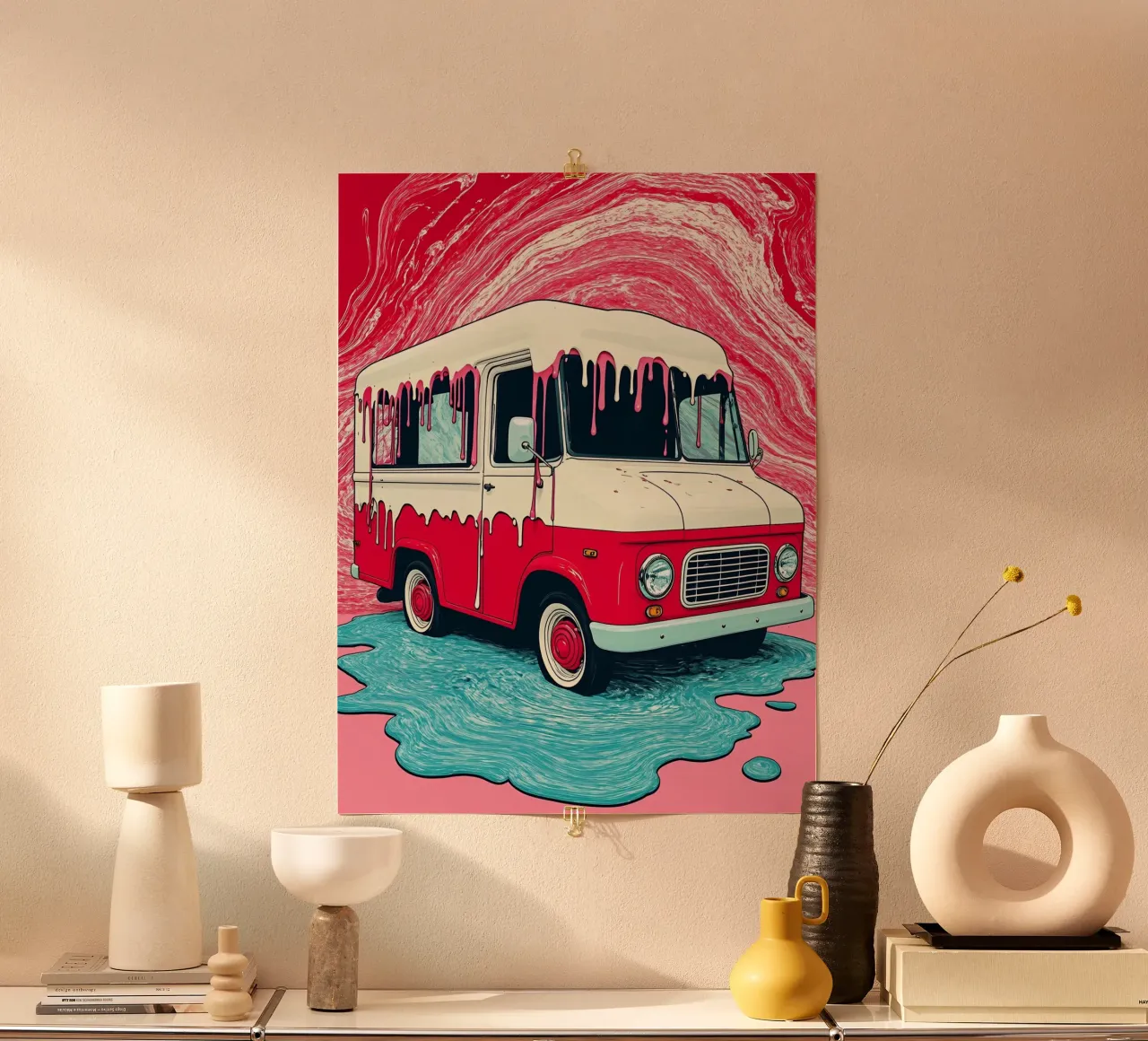 Furgone dei gelati - Pop Art carta hahnemühle da ColorCrash Gallery