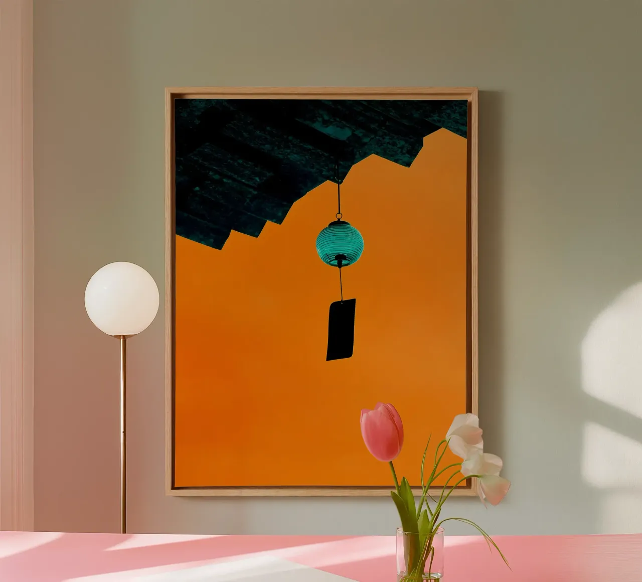 Hanging Wind Chime - Pop Art canvas with Floater frame by ColorCrash Gallery